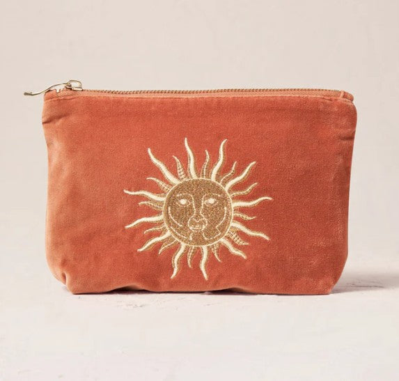 Elizabeth Scarlett Rust Velvet Mini Pouch