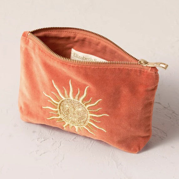 Elizabeth Scarlett Rust Velvet Mini Pouch