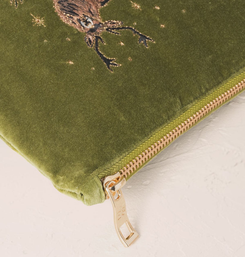 Elizabeth Scarlett Pistachio Velvet Mini Pouch - Highland Romance