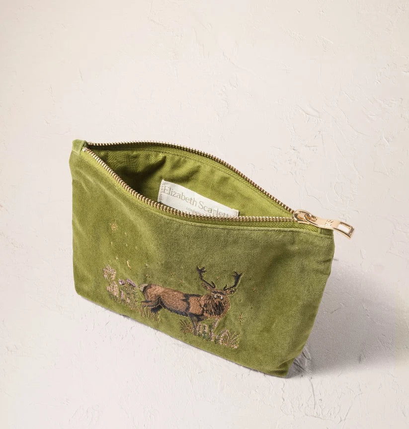 Elizabeth Scarlett Pistachio Velvet Mini Pouch - Highland Romance