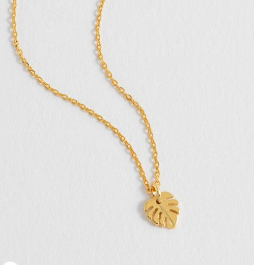 Estella Bartlett Monstera Leaf Necklace
