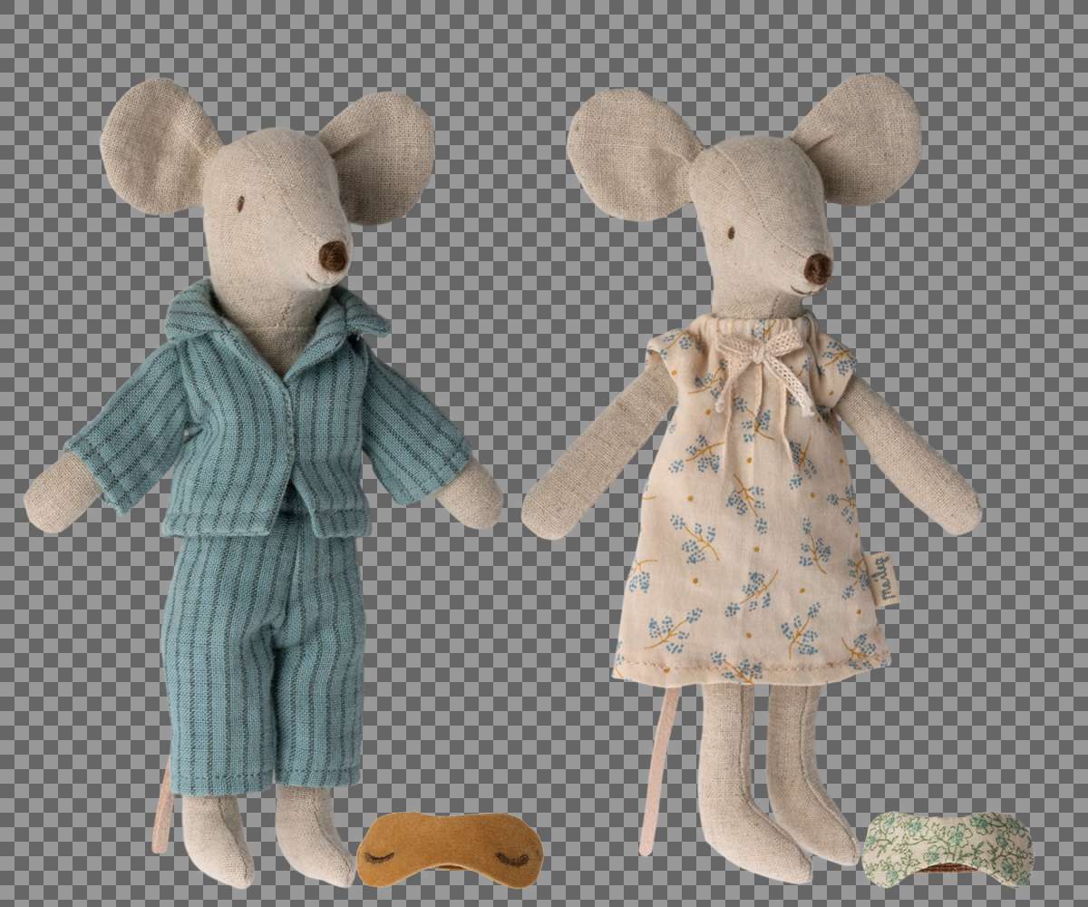 Maileg Mum & Dad Mice in Cigarbox