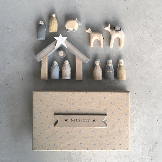 East of India Natural Little Boxed Nativity