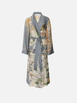 One Hundred Stars New York City Grey Map Gown