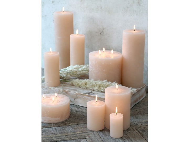 Macon Pillar candle Rustic - Nude