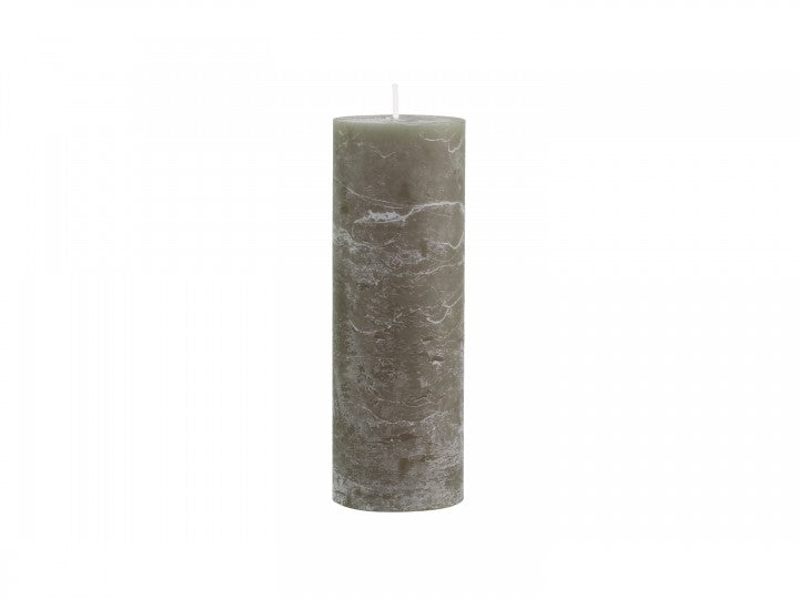 Macon Pillar Candle Rustic - Olive