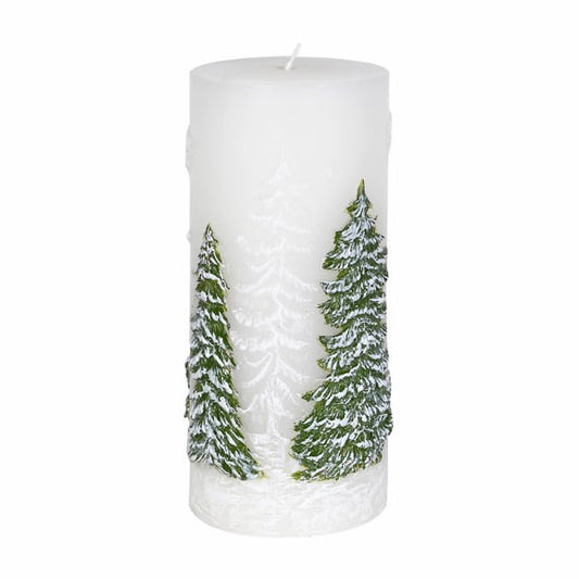 Pine Tree Pillar Candle