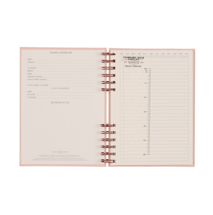 Designworks Ink Standard Issue Planner Notebook - Rosewood & Blush