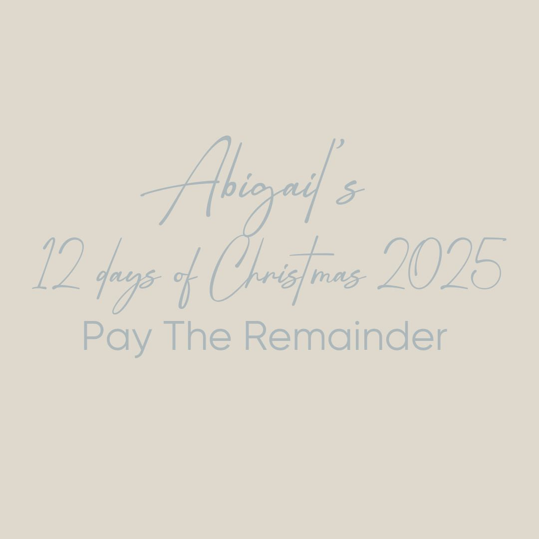 Abigail's 12 Days of Christmas Advent PAY THE REMAINDER