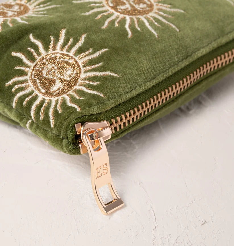 Elizabeth Scarlett Fern Green Velvet Coin Purse - Sun Goddess