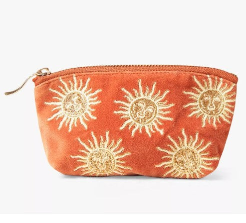 Elizabeth Scarlett Rust Velvet Coin Purse - Sun Goddess
