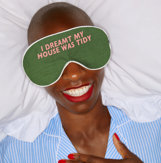 Catherine Colebrook Eye Mask Green - I Dreamt My House Was Tidy