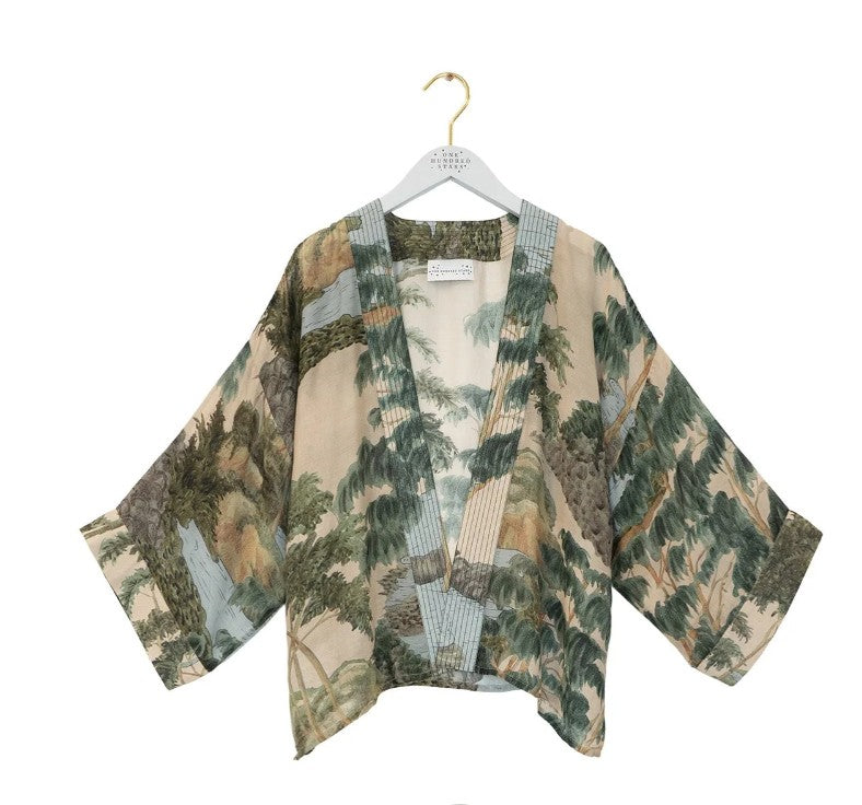 One Hundred Stars Rivers and Trees Natural Kimono
