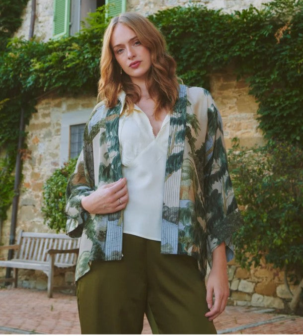 One Hundred Stars Rivers and Trees Natural Kimono