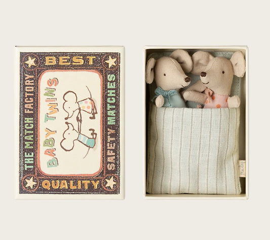 Maileg Twin Baby Mice In Matchbox