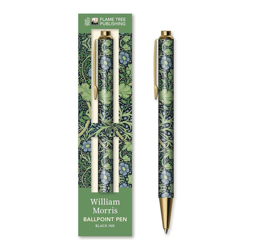 William Morris Seaweed Boxed Pen - Flame Tree