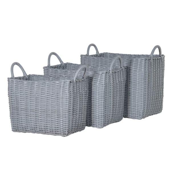 Grey Woven Recycled Baskets