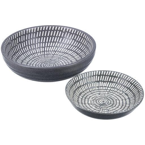 Gisela Graham Ceramic Dishes Dark Grey