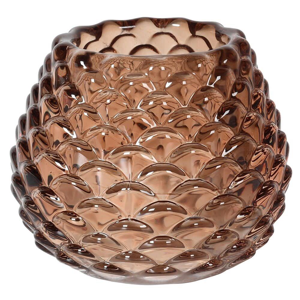 Mustard Pinecone Candle Holder