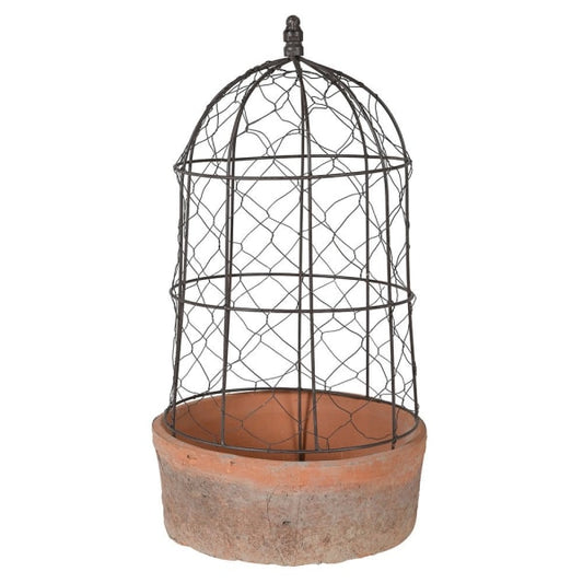 Wire Dome Red Stone Pot