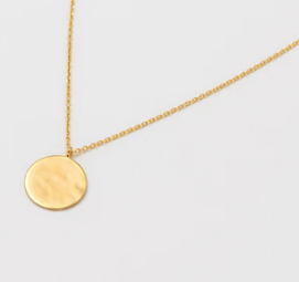 Estella Bartlett Hammered Disc Necklace