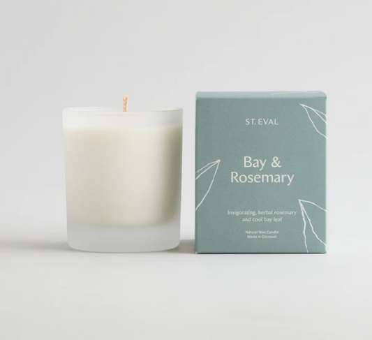 St Eval Bay & Rosemary Glass Candle