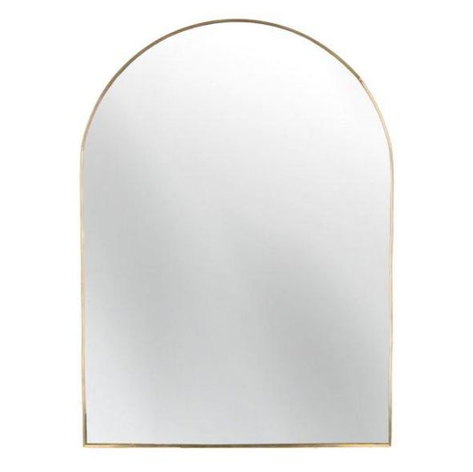 Gold Metal Edged Arch Wall Mirror